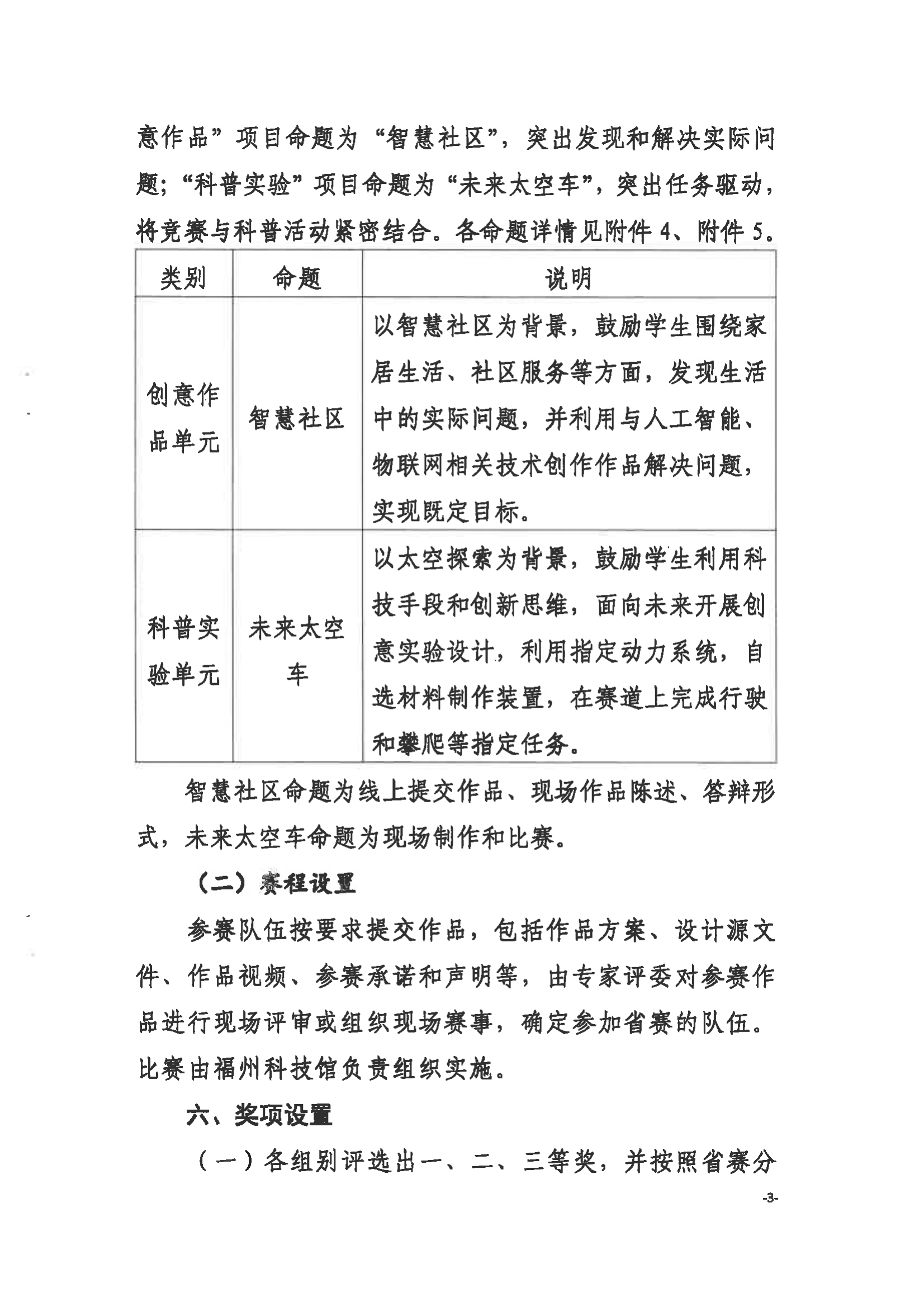 關(guān)于舉辦第三屆福州市青年科普創(chuàng)新實驗暨作品大賽的通知