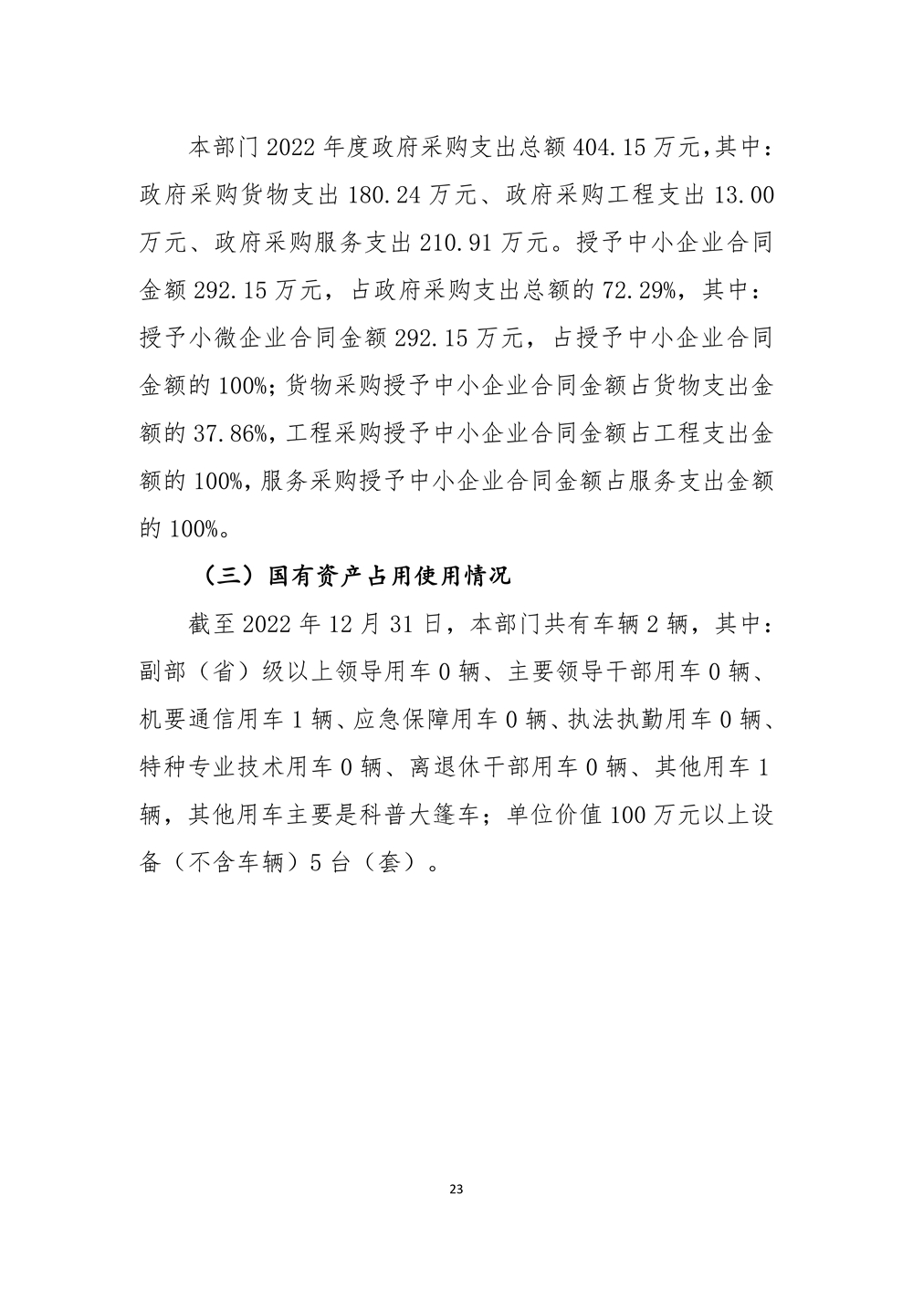 2022年度福州科技館部門決算 2022年度福州科技館部門決算